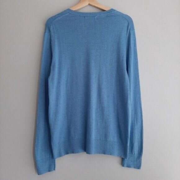 BANANA REPUBLIC Premium Luxe Yarn Sweater Blue Men's Sz M - Picture 5 of 9